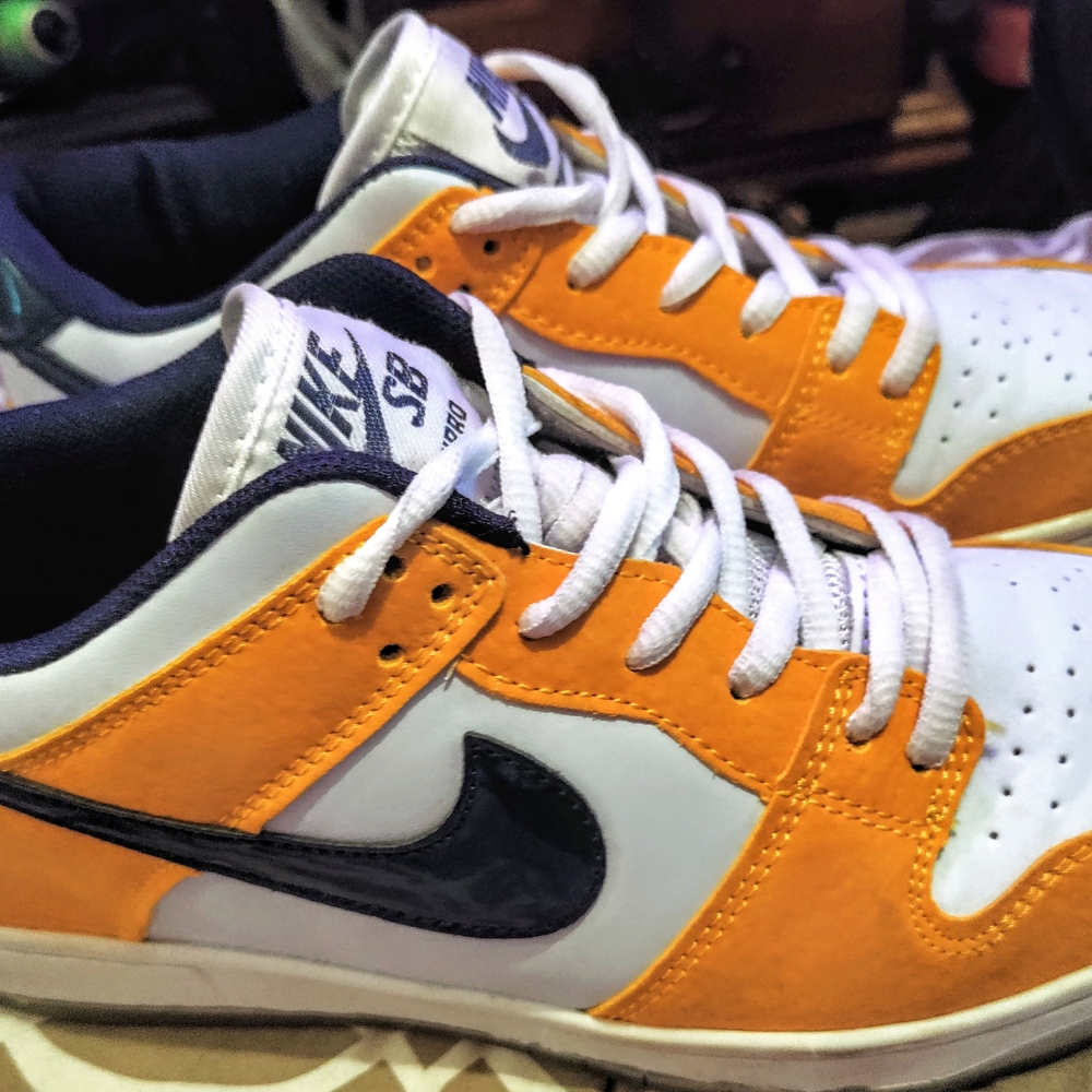 Nike SB Orange and White Sneakers